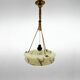 Art Deco Marble Glass Pendant Light on Original Rope