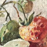 Oil on canvas of a still life with strawberries 1911, antique framed painting