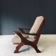Rustic X Frame Lounge Chairs, Belgium, 1950s, Set of 2