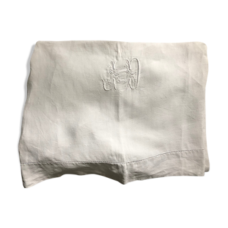 drap ancien monogramme J D
