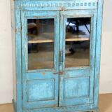 Vaisselier - Burmese teak buffet with original blue patina