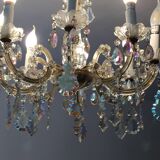 Lustre cristal et bronze