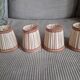 Lot de 4 abats-jours vintage plissés