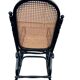 Rocking chair noir en cannage