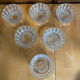 Salad bowl + 6 glass fruit cups for ice cream, mousse, chocolate, vintage moulded glass