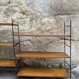 60s style modular self-supporting shelf, string tornado style