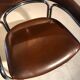 Chaise vintage en cuir et chrome vers 1970