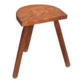 Tabouret tripode demi-lune
