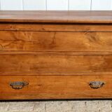Old solid oak cabinet with its large drawer.