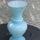 Large vintage pastel blue opaline vase