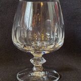 6 verres à cognac en cristal taillé côtes plates