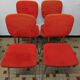 Set of 4 vintage 60s moumoute fabric chairs