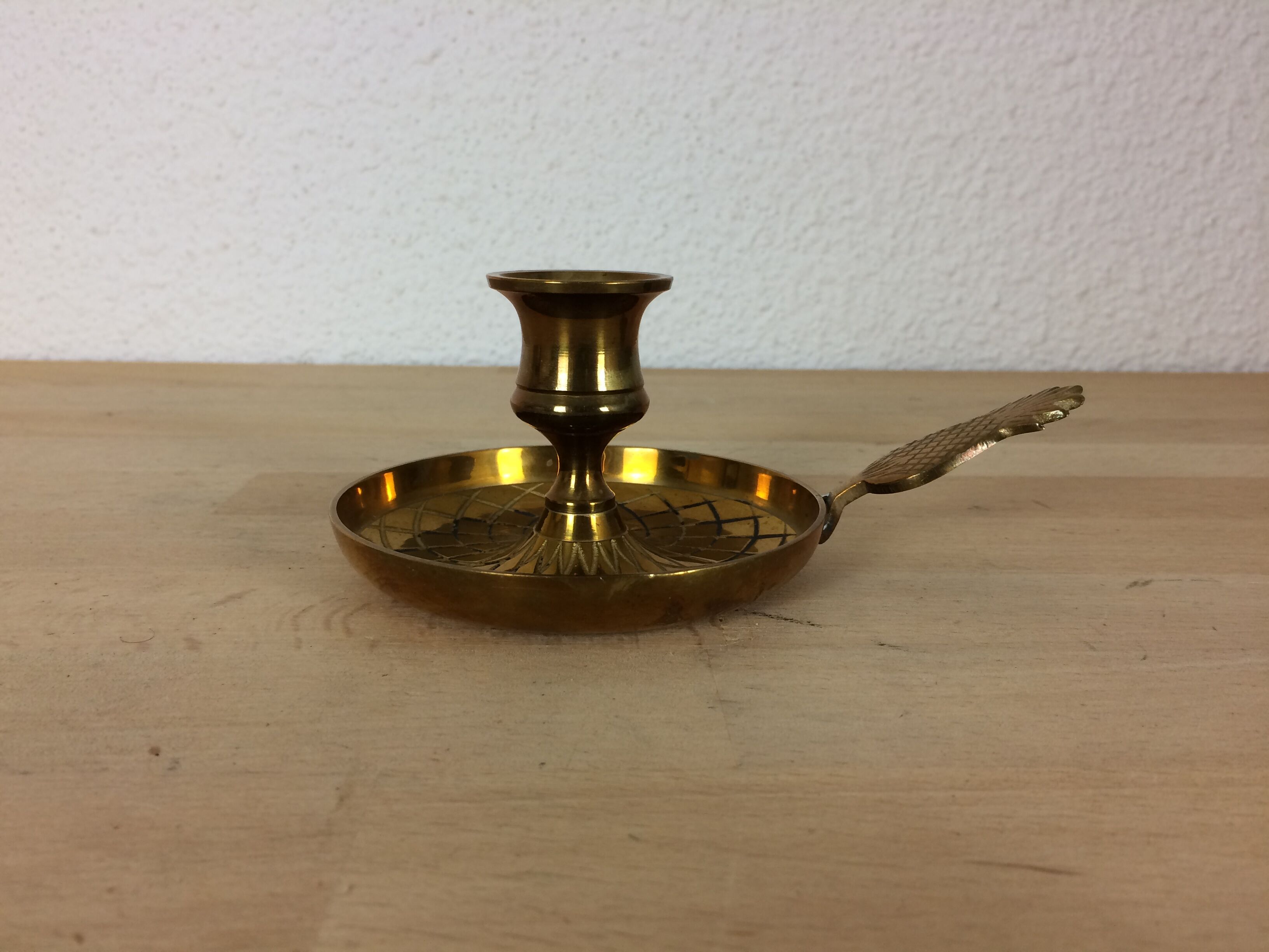 Pineapple brass bougeoir