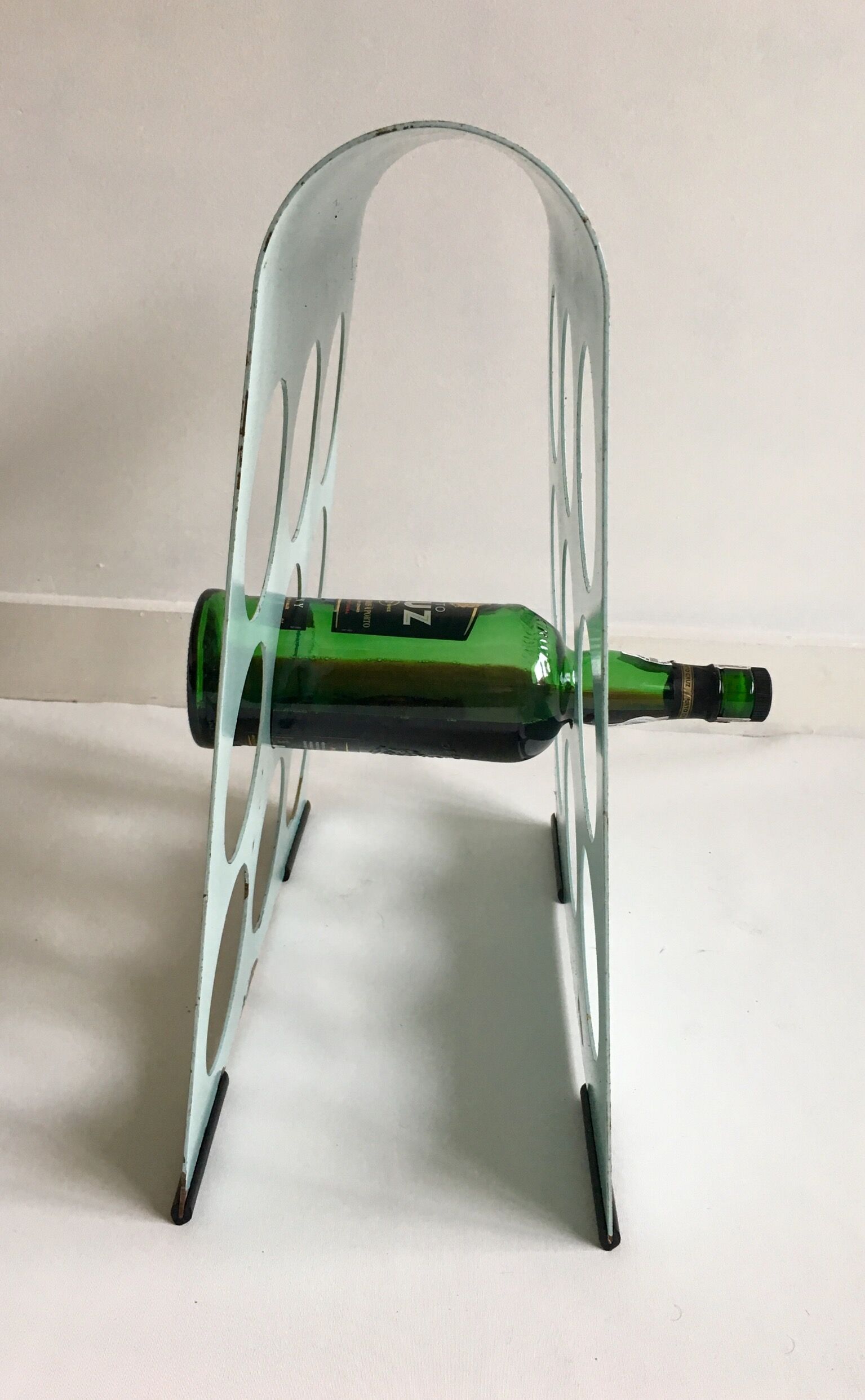 Door green bottles of water