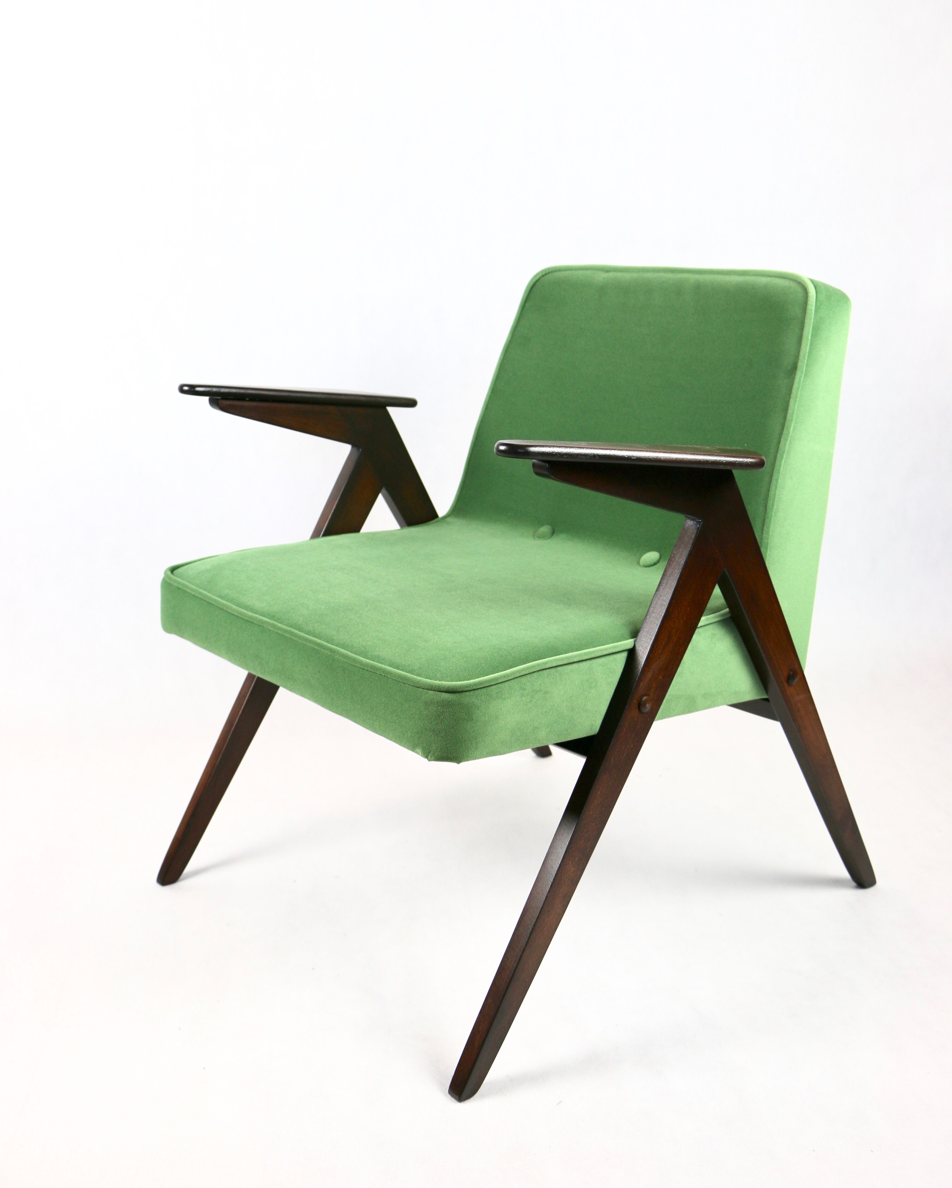 Green Bunny Armchair by Józef Chierowski, 1970s
