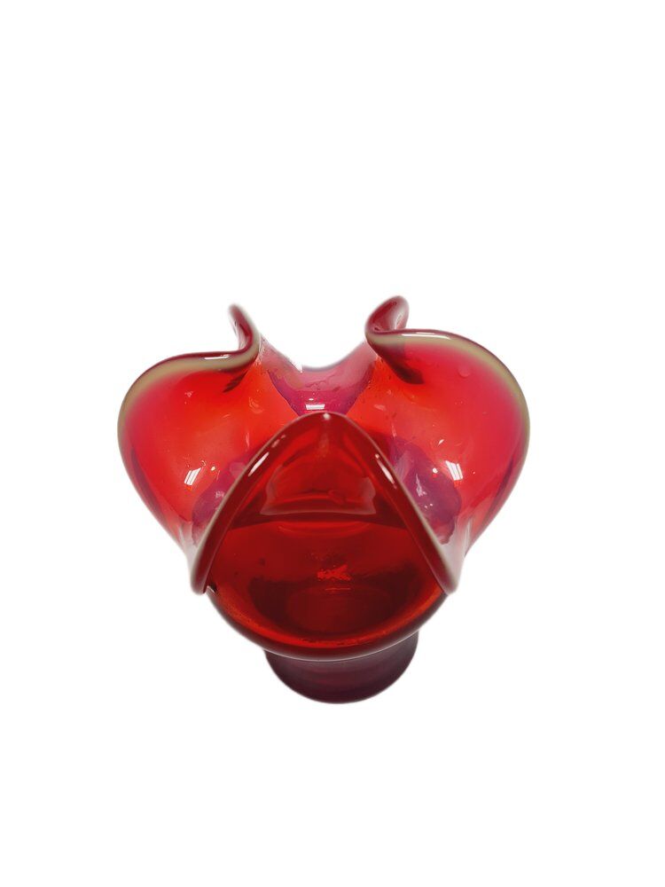 Vintage vase by Czesław Zuber for Sudety Glassworks, Poland, 1970s