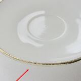 White opaline coffee service 6 cups and 6 under cups - Arcopal