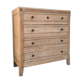 Parisian art deco chest of drawers raw wood