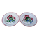 Ensemble de 2 anciennes assiettes décor bouquet de fleurs