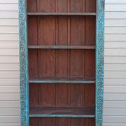 Very large old wooden bookcase