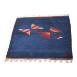 Postmodern Hand-Knotted Wool Rug from Nepal, 1980s Vintage