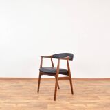 Mid-Century Danish Teak & Leather Armchair by Th. Harlev for Farstrup Møbler, 1950s