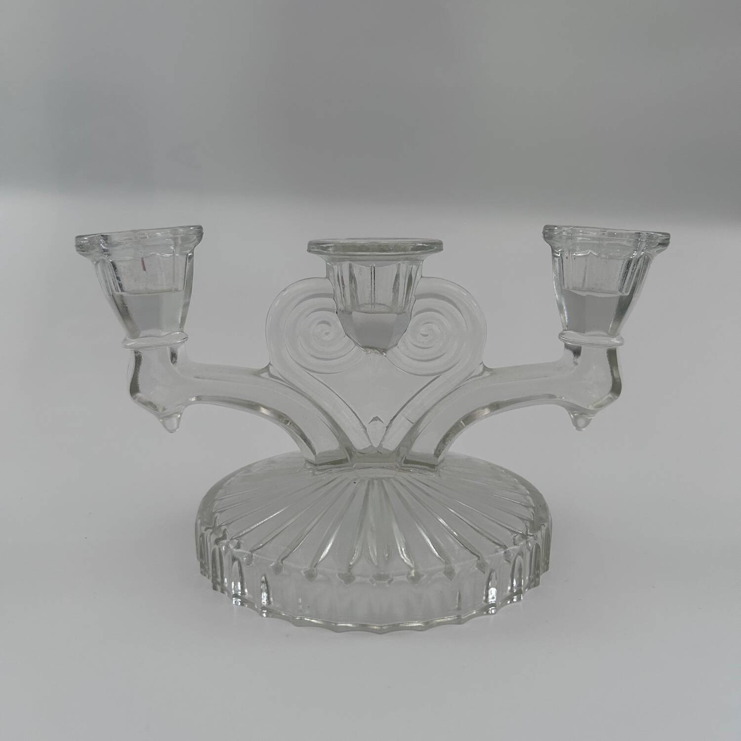 Glass candle holder