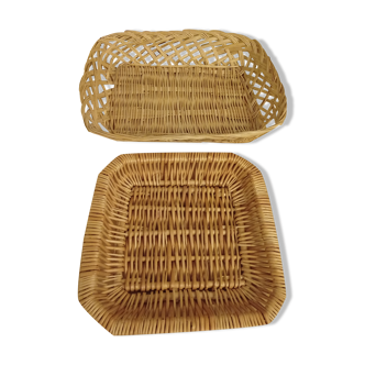 Pair of wicker baskets