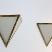 Ensemble d'ppliques de Glashütte Limburg  Allemagne 1970