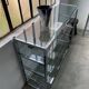 Pair of chrome and glass shelves from the 70s