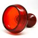 Vase, modernism, red glass, designed by J. Słuczan-Orkusz, Poland, 1970s