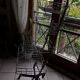 Metal grocery shelf on wheels
