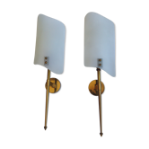 Pair of XXL wall lights Maison Arlus 1950