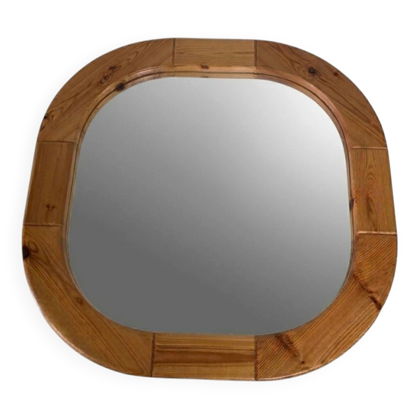 Miroir Vintage IKEA – Modèle Rare en Pin – Circa 1970