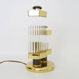 Bakalowits & Söhne Regency style table lamp in brass and crystal tubes. 80 years