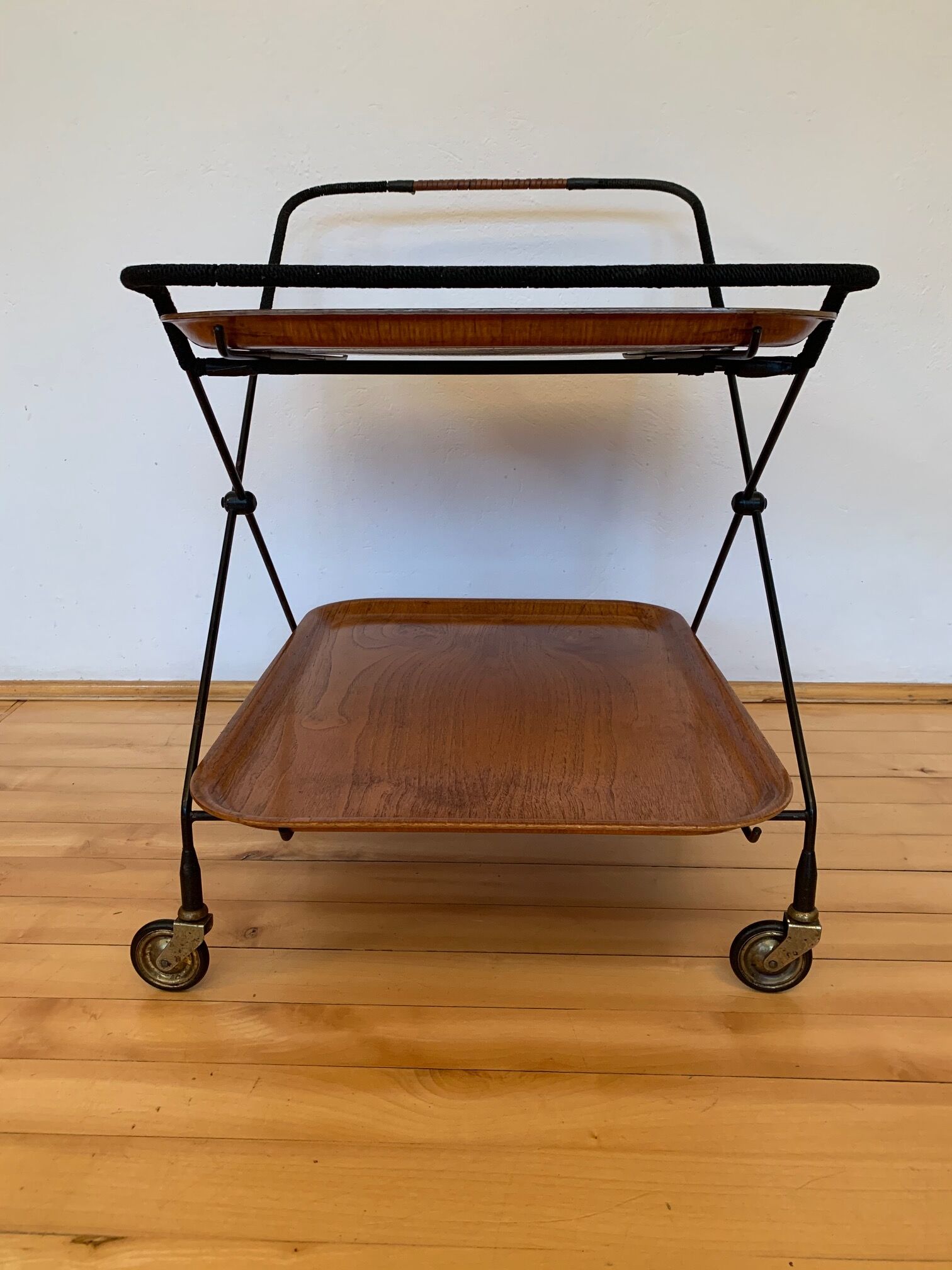 A bar trolley designed by Paul Nagel, JIE Gantofta, Sweden, 1950s