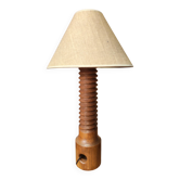 Lampe en bois tourné style Charles Dudoyut