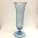Blue bubble glass vase