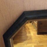 Octagonal brown mirror  80x65cm
