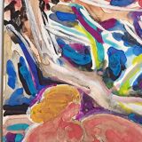 Pierre Lacroux (1909-1993) Gouache - 24 x 32cm - elongated nude