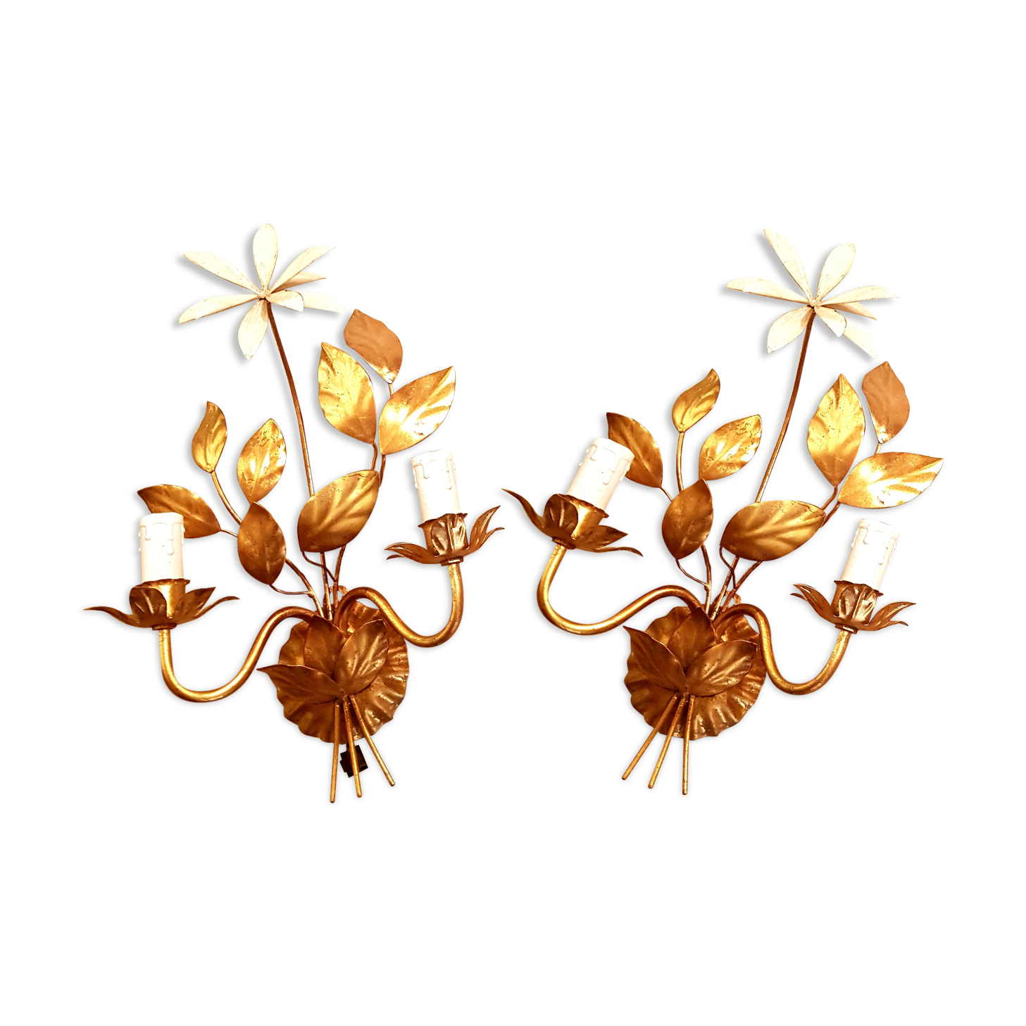 Pair of 70s wall sconces