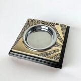 Brutalist wood and resin ashtray, Italy, 1980s