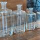 Series 4 blown glass pharmacy apothecary bottles