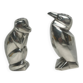 Art déco, paire de salière et poivrière Gallia Christofle vers 1930