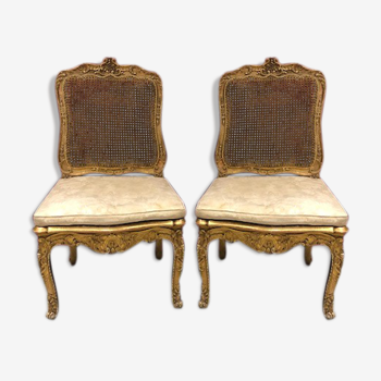 Paire de chaises Louis XV