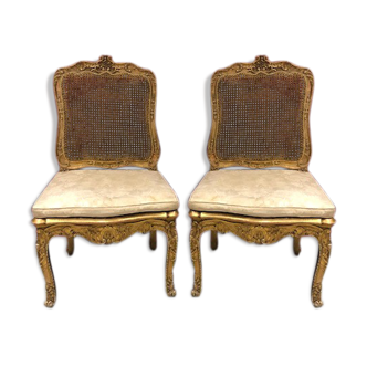 Paire de chaises Louis XV