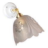 Vintage frosted glass wall light