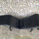 LC4 Cassina Chaise Lounge Vintage Black Leather, Perriand, Le Corbusier and Jeanneret