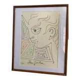 Numbered Jean Cocteau screen print
