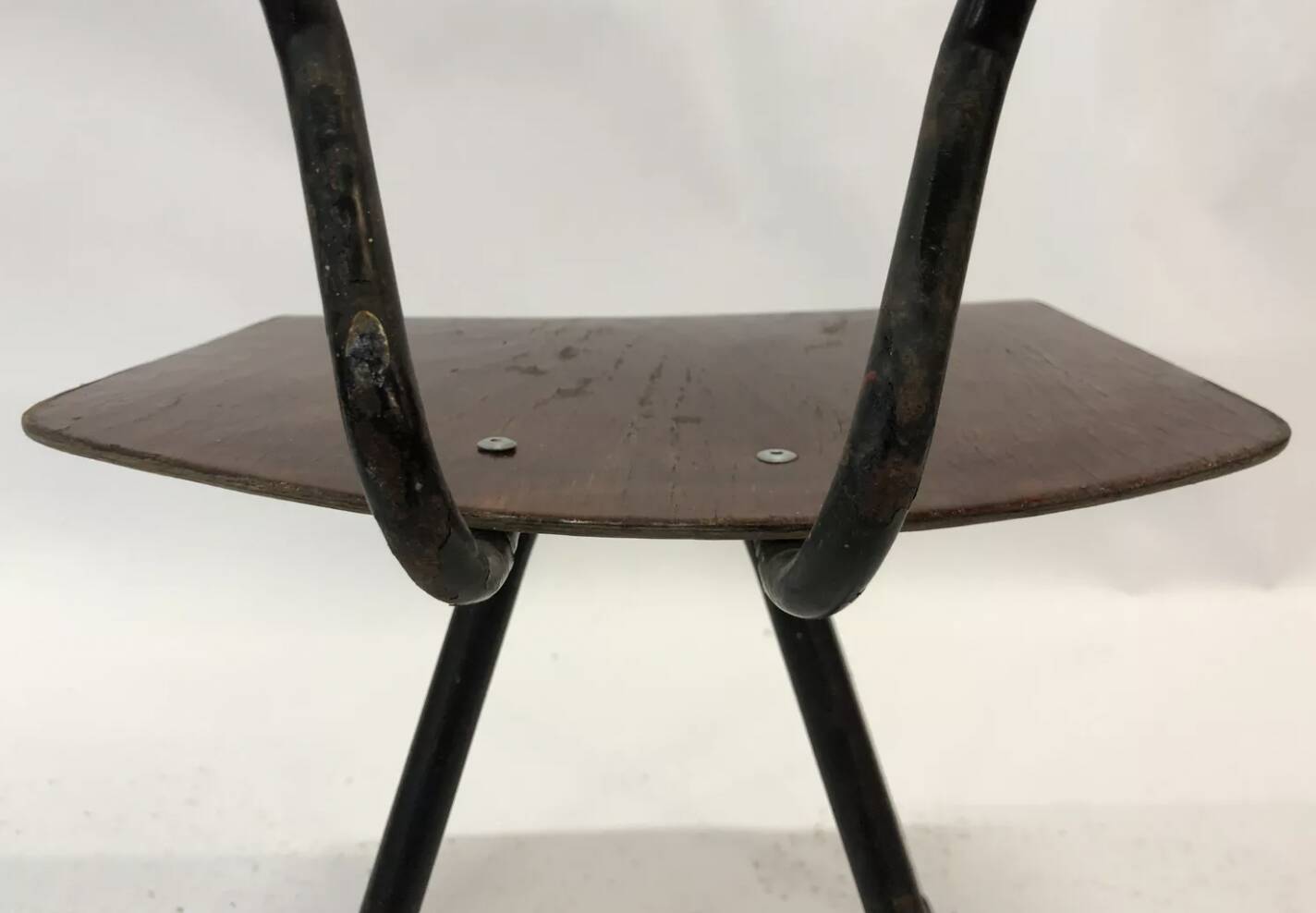 Vintage industrial child s chair, school chair, Dutch design